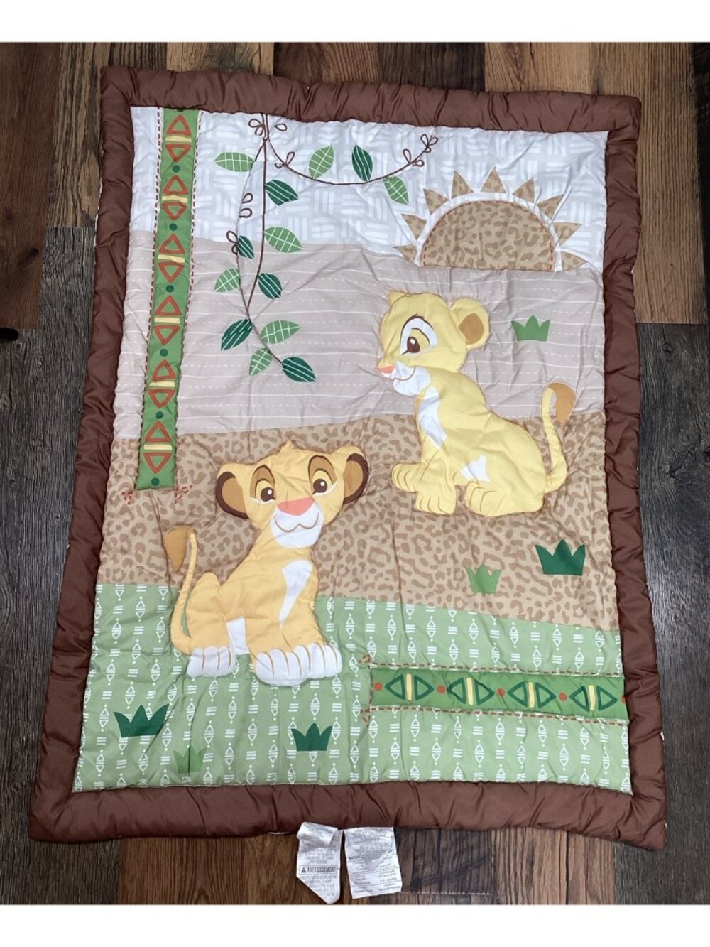 Disney Baby Lion King Simba Crib Comforter Reversible Blanket  32”x42” Wall Hang